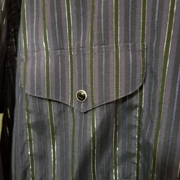 Panhandle Slim Purple Striped Western Shirt - Picture 3 of 4